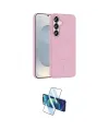 ieg™ Galaxy S25 Kılıf Siluet Doku Özel Seri - Siyah 3D Antistatik Cam Ekran Koruyucu
