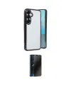 ieg™ Galaxy S25 Kılıf Vadi Minimal - Siyah 3D Antistatik Hayalet Cam Ekran Koruyucu