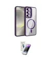 ieg™ Galaxy S25 Kılıf Yadigar Asil Koleksiyonu - Şeffaf Pasifik Cam Ekran Koruyucu