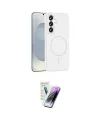 ieg™ Galaxy S25 Kılıf Yankı Form Serisi - Şeffaf Pasifik Cam Ekran Koruyucu