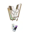 ieg™ Galaxy S25 Plus Kılıf Atlas Doku Koleksiyonu - Şeffaf Pasifik Cam Ekran Koruyucu