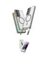 ieg™ Galaxy S25 Plus Kılıf Atlas Doku Koleksiyonu - Şeffaf Pasifik Cam Ekran Koruyucu