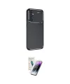 ieg™ Galaxy S25 Plus Kılıf Eksen Form Prime - Şeffaf Pasifik Cam Ekran Koruyucu