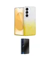 ieg™ Galaxy S25 Plus Kılıf Eksen Minimal Özel Seri - Siyah 3D Antistatik Hayalet Cam Ekran Koruyucu