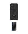 ieg™ Galaxy S25 Plus Kılıf Vadi Form Prime - Siyah 3D Antistatik Hayalet Cam Ekran Koruyucu
