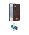 ieg™ Galaxy S25 Plus Kılıf Vadi Klasik Serisi - Siyah 3D Antistatik Cam Ekran Koruyucu
