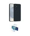 ieg™ Galaxy S25 Plus Kılıf Yankı Form Serisi - Siyah 3D Antistatik Cam Ekran Koruyucu