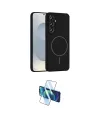 ieg™ Galaxy S25 Plus Kılıf Yankı Form Serisi - Siyah 3D Antistatik Cam Ekran Koruyucu