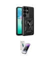 ieg™ Galaxy S25 Ultra Kılıf Ahenk Klasik - Şeffaf Pasifik Cam Ekran Koruyucu