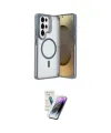 ieg™ Galaxy S25 Ultra Kılıf Akış Form - Şeffaf Pasifik Cam Ekran Koruyucu