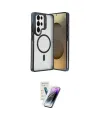 ieg™ Galaxy S25 Ultra Kılıf Akış Form - Şeffaf Pasifik Cam Ekran Koruyucu