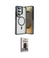 ieg™ Galaxy S25 Ultra Kılıf Akış Form - Siyah Bilvis Hayalet Cam Ekran Koruyucu