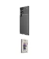 ieg™ Galaxy S25 Ultra Kılıf Eksen Form Prime - Siyah Bilvis 3D Cam Ekran Koruyucu