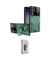ieg™ Galaxy S25 Ultra Kılıf Kıvılcım Modern Serisi - Siyah Bilvis 3D Cam Ekran Koruyucu