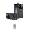 ieg™ Galaxy S25 Ultra Kılıf Kıvılcım Modern Serisi - Siyah Joko Magic 5D Hayalet Cam