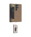ieg™ Galaxy S25 Ultra Kılıf Siluet Doku Özel Seri - Siyah Bilvis 3D Cam Ekran Koruyucu