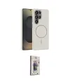 ieg™ Galaxy S25 Ultra Kılıf Siluet Doku Özel Seri - Siyah Bilvis 3D Cam Ekran Koruyucu