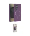 ieg™ Galaxy S25 Ultra Kılıf Siluet Doku Özel Seri - Siyah Bilvis 3D Cam Ekran Koruyucu
