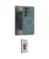 ieg™ Galaxy S25 Ultra Kılıf Siluet Doku Özel Seri - Siyah Bilvis 3D Cam Ekran Koruyucu