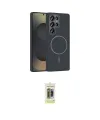 ieg™ Galaxy S25 Ultra Kılıf Siluet Doku Özel Seri - Siyah Joko Magic 5D Hayalet Cam