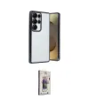 ieg™ Galaxy S25 Ultra Kılıf Vadi Minimal - Siyah Bilvis 3D Cam Ekran Koruyucu