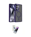 ieg™ Galaxy S25 Ultra Kılıf Yörünge Klasik - Şeffaf Pasifik Cam Ekran Koruyucu