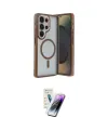 ieg™ Galaxy S25 Ultra Kılıf Yörünge Klasik - Şeffaf Pasifik Cam Ekran Koruyucu