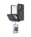ieg™ Galaxy S26 Kılıf İz Modern Prime - Siyah Bilvis Hayalet Cam Ekran Koruyucu