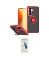 ieg™ Galaxy S26 Kılıf Yörünge Çizgi - Şeffaf Pasifik Cam Ekran Koruyucu