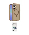 ieg™ Galaxy S26 Plus Kılıf Siluet Minimal Prime - Siyah 3D Antistatik Cam Ekran Koruyucu