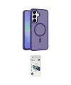 ieg™ Galaxy S26 Plus Kılıf Siluet Minimal Prime - Siyah 3D Antistatik Cam Ekran Koruyucu