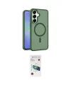 ieg™ Galaxy S26 Plus Kılıf Siluet Minimal Prime - Siyah 3D Antistatik Cam Ekran Koruyucu