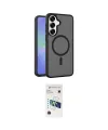 ieg™ Galaxy S26 Plus Kılıf Siluet Minimal Prime - Siyah 3D Antistatik Cam Ekran Koruyucu