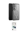 ieg™ Galaxy S26 Plus Kılıf Zirve Doku Prime - Siyah 3D Antistatik Cam Ekran Koruyucu