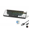 Gaming Mekanik Rgb Klavye Blue Switch - Siyah Beyaz MF1701BW