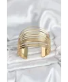 Gold Renk Pirinç Kaburga Model Kadın Bileklik TJ-BB8065
