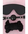 Gözlük Ağız Topu İp Üçlü Deri Harness Set