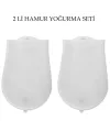 Hamur Torbası 2 li Set Orta ve Büyük Hamur Silikon Şeffaf Yoğurma Torbası Ekmek Makarna Mant