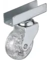 ieg™ Hts 327 - 50x20 mm Şeffaf Makaralı Uzun U Tablalı Teker 4 Adet