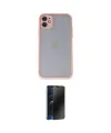 ieg™ iPhone 11 Kılıf Ahenk Çizgi Serisi - Siyah 3D Antistatik Hayalet Cam Ekran Koruyucu