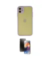 ieg™ iPhone 11 Kılıf Ahenk Çizgi Serisi - Siyah 3D Antistatik Mat Seramik Nano Ekran Koruyucu