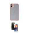 ieg™ iPhone 11 Kılıf Ahenk Çizgi Serisi - Siyah 3D Antistatik Mat Seramik Nano Ekran Koruyucu