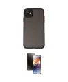 ieg™ iPhone 11 Kılıf Ahenk Çizgi Serisi - Siyah 3D Antistatik Mat Seramik Nano Ekran Koruyucu