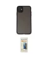 ieg™ iPhone 11 Kılıf Ahenk Çizgi Serisi - Siyah 6D Mat Seramik Hayalet Nano Ekran Koruyucu