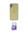 ieg™ iPhone 11 Kılıf Ahenk Çizgi Serisi - Siyah Bilvis 5in1 5D Magic Hayalet Cam Ekran Koruyucu