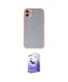 ieg™ iPhone 11 Kılıf Ahenk Çizgi Serisi - Siyah Bilvis 5in1 5D Magic Hayalet Cam Ekran Koruyucu