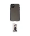 ieg™ iPhone 11 Kılıf Ahenk Çizgi Serisi - Siyah Bilvis Hayalet Cam Ekran Koruyucu