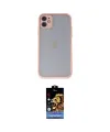 ieg™ iPhone 11 Kılıf Ahenk Çizgi Serisi - Siyah Buffer Hayalet Cam Ekran Koruyucu