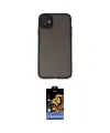ieg™ iPhone 11 Kılıf Ahenk Çizgi Serisi - Siyah Buffer Hayalet Cam Ekran Koruyucu