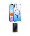 ieg™ iPhone 11 Kılıf Ahenk Doku Özel Seri - Siyah 3D Antistatik Hayalet Cam Ekran Koruyucu